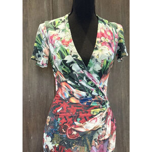 Issa London Floral Print Wrap Dress Size 2